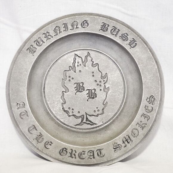 York Metalcrafters Pewter Plate Burning Bush At The Great Smokies - Picture 1 of 9